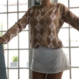 tan and pink burberry sweater